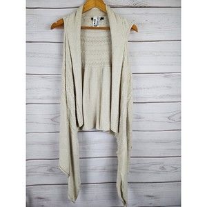 bcbg maxazria Tan High/Low Cardigan Women's Large